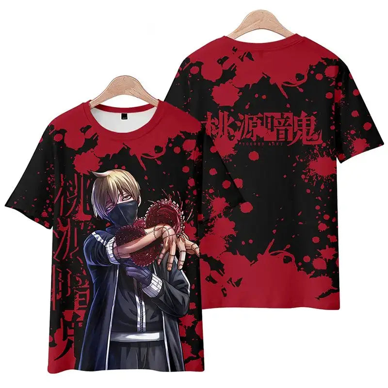 Tougen Anki Jin Kougasaki Blood Saw Red T‑Shirt