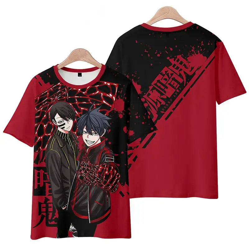 Tougen Anki Shiki Ichinose & Naito Mudano Oni Blood Curse Red T‑Shirt