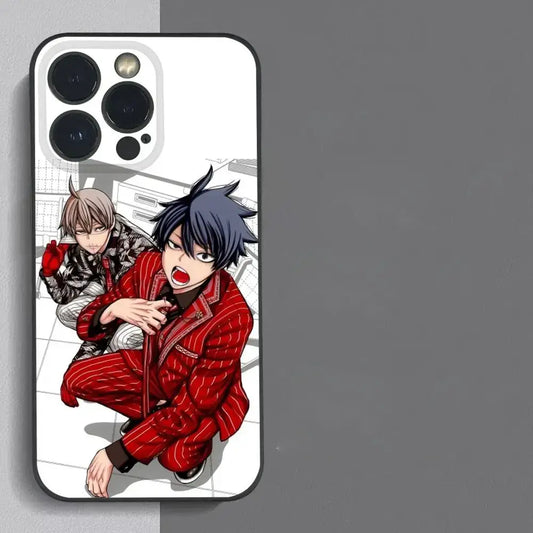 Tougen Shiki Ichinose and Jin Kougasaki Red Uniform Style iPhone Case