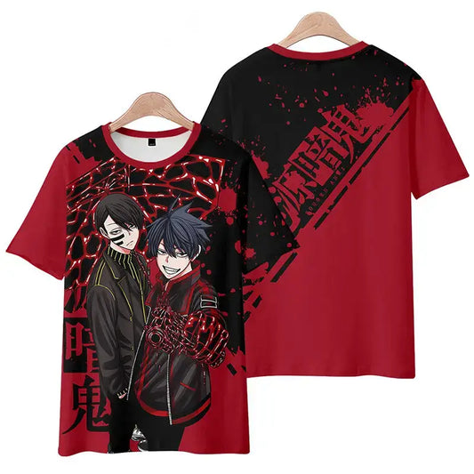 Tougen Anki Shiki Ichinose & Naito Mudano Oni Blood Curse Red T‑Shirt